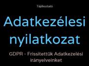 Adatkezelési nyilatkozat